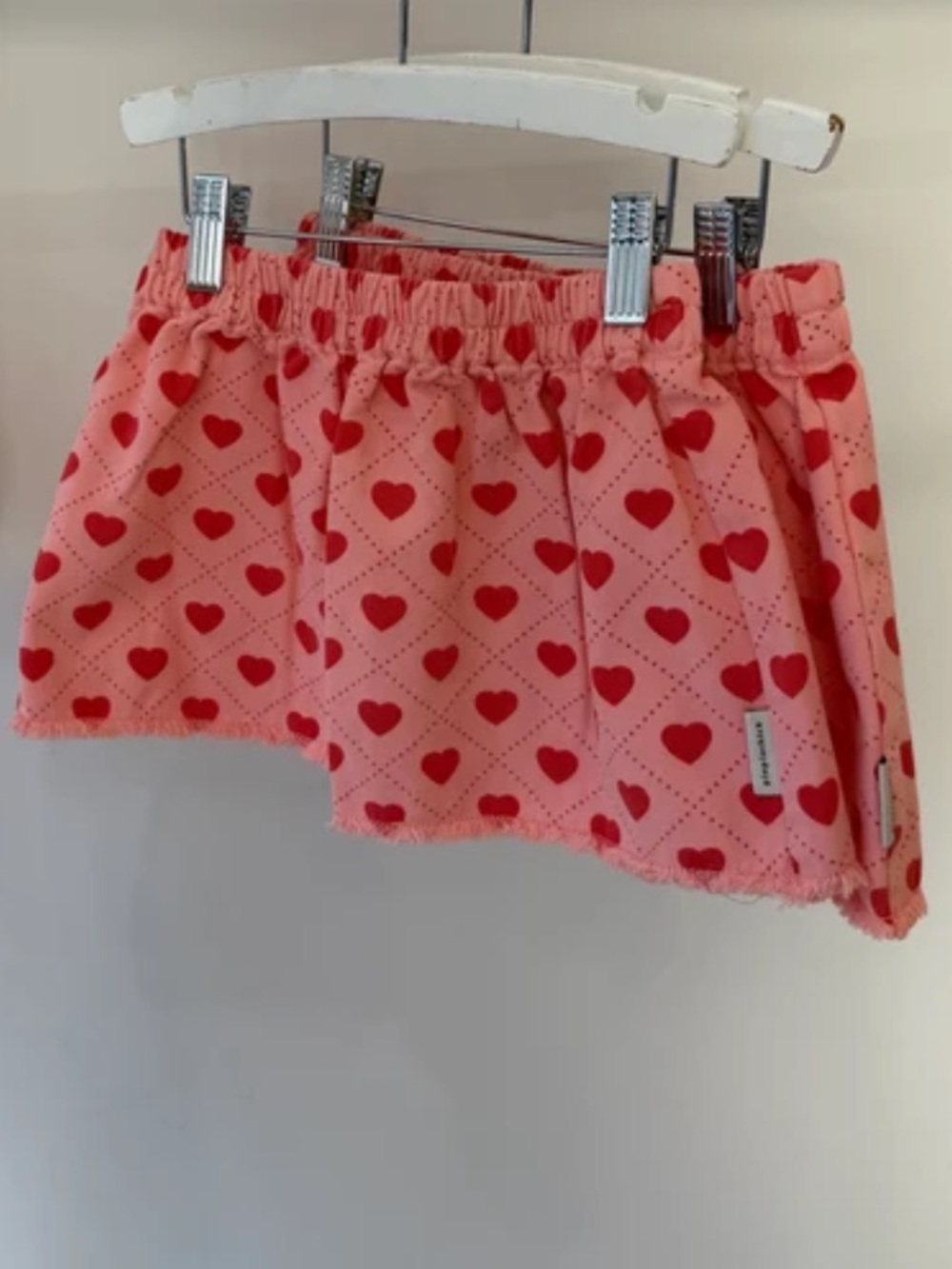 BNWT Piupiuchick Girls Pink Heart Print Skirt